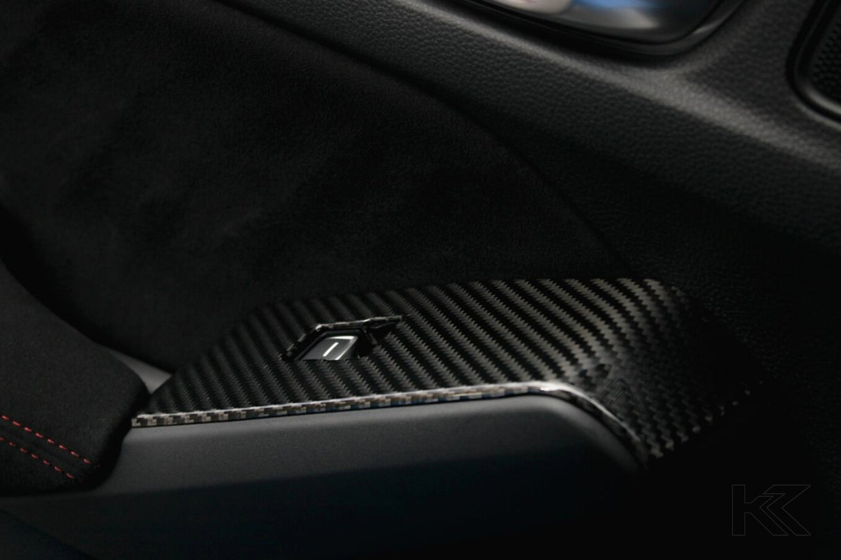 LE Carbon Fiber Window Switch Panel Covers (Set of 4) 22-Present Honda Civic Type R OLM Outside Line Motoring