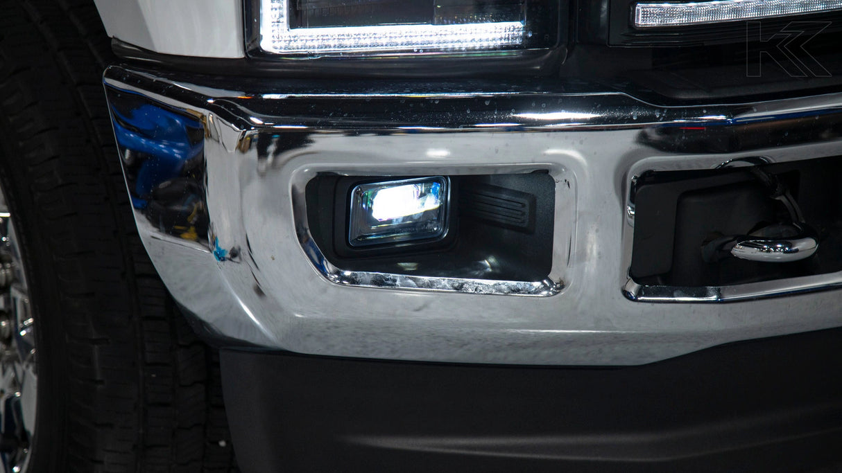 15-20 F150 17-22 F250 F350 LED Fog Lights w/Black Housing OLM