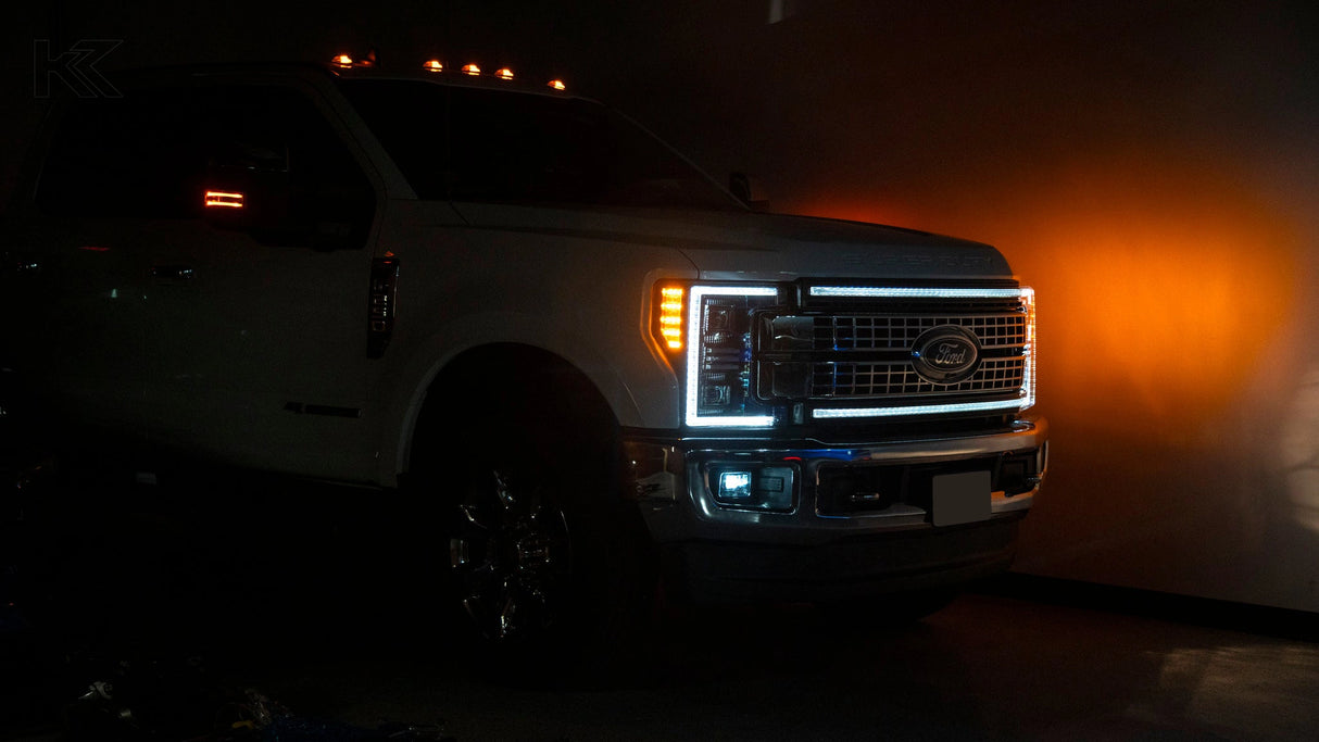 15-20 F150 17-22 F250 F350 LED Fog Lights w/Black Housing OLM