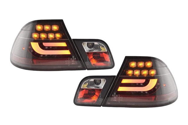 BMW 3-series E46 Coupe Black LED LightBar Taillights Set (2003-2007) - K2 Industries
