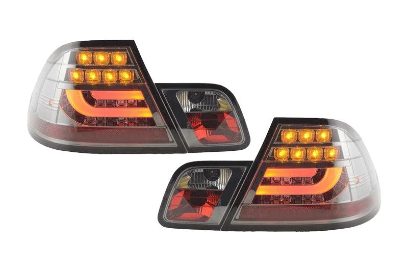 BMW 3-series E46 Coupe Chrome Smoked LED LightBar Taillights Set (1999-2002) - K2 Industries