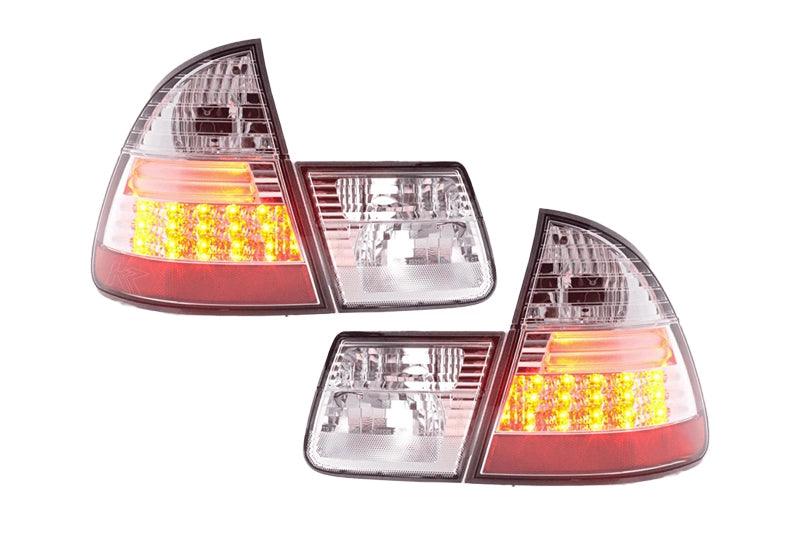 BMW 3-series E46 Wagon/Touring Chrome Clear LED Taillights (1998-2005) - K2 Industries