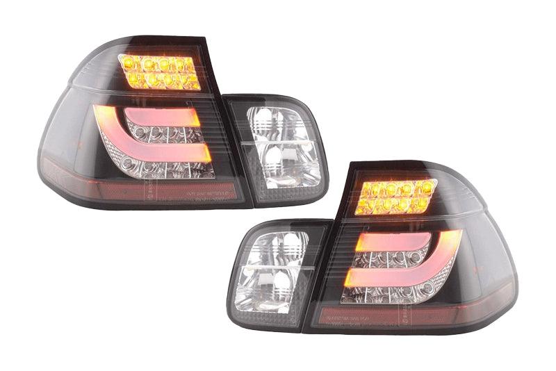 E46 Sedan LED Bar Black Tail Lights (02-05) - K2 Industries