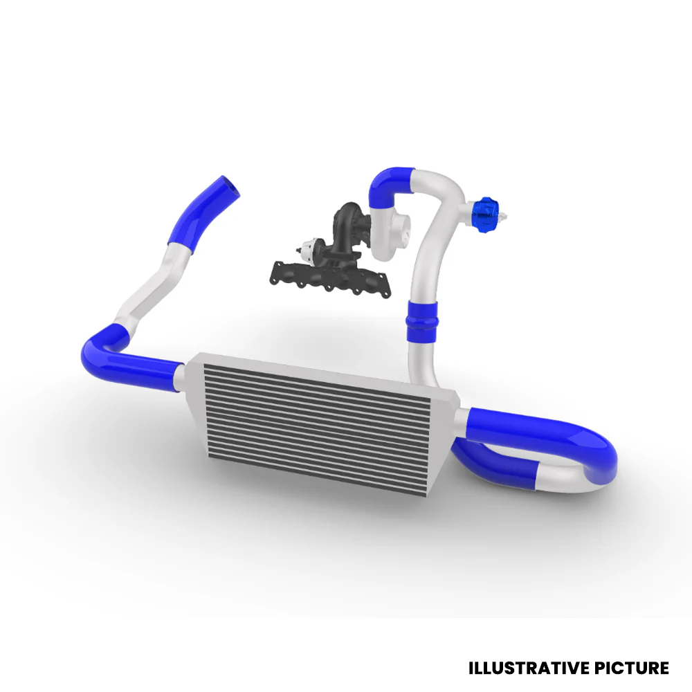 VW GOLF 1.8 20V TRANSVERSAL FRONT MOUNT INTERCOOLER KIT FOR TMA06 - BLACK HOSES