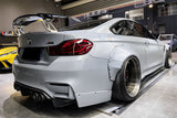 2014-2020 BMW F82  F83 M4 DE Style Carbon Fiber Rear Caps