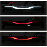 2024-2026 Ford Mustang GT-C Style Red Rear Bumper Brake Light Smoked Len ABS