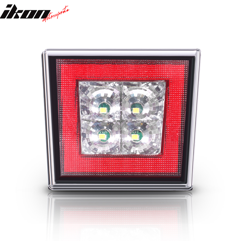 Universa Square Red LED Rear Tail Third 3RD Brake Lights