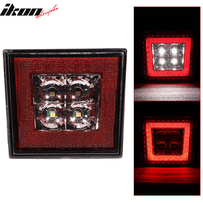 Universa Square Red LED Rear Tail Third 3RD Brake Lights