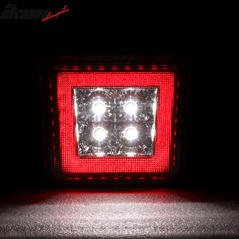 Universa Square Red LED Rear Tail Third 3RD Brake Lights
