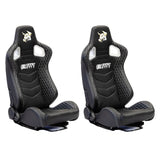 The Chosen Leather Reclinable Bull Boost Racing Bucket Seat with Slider Rails