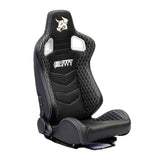 The Chosen Leather Reclinable Bull Boost Racing Bucket Seat with Slider Rails