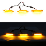 LED Grille Light w/ Wiring Harness for Chevy Silverado GMC Sierra 1500 3PCS