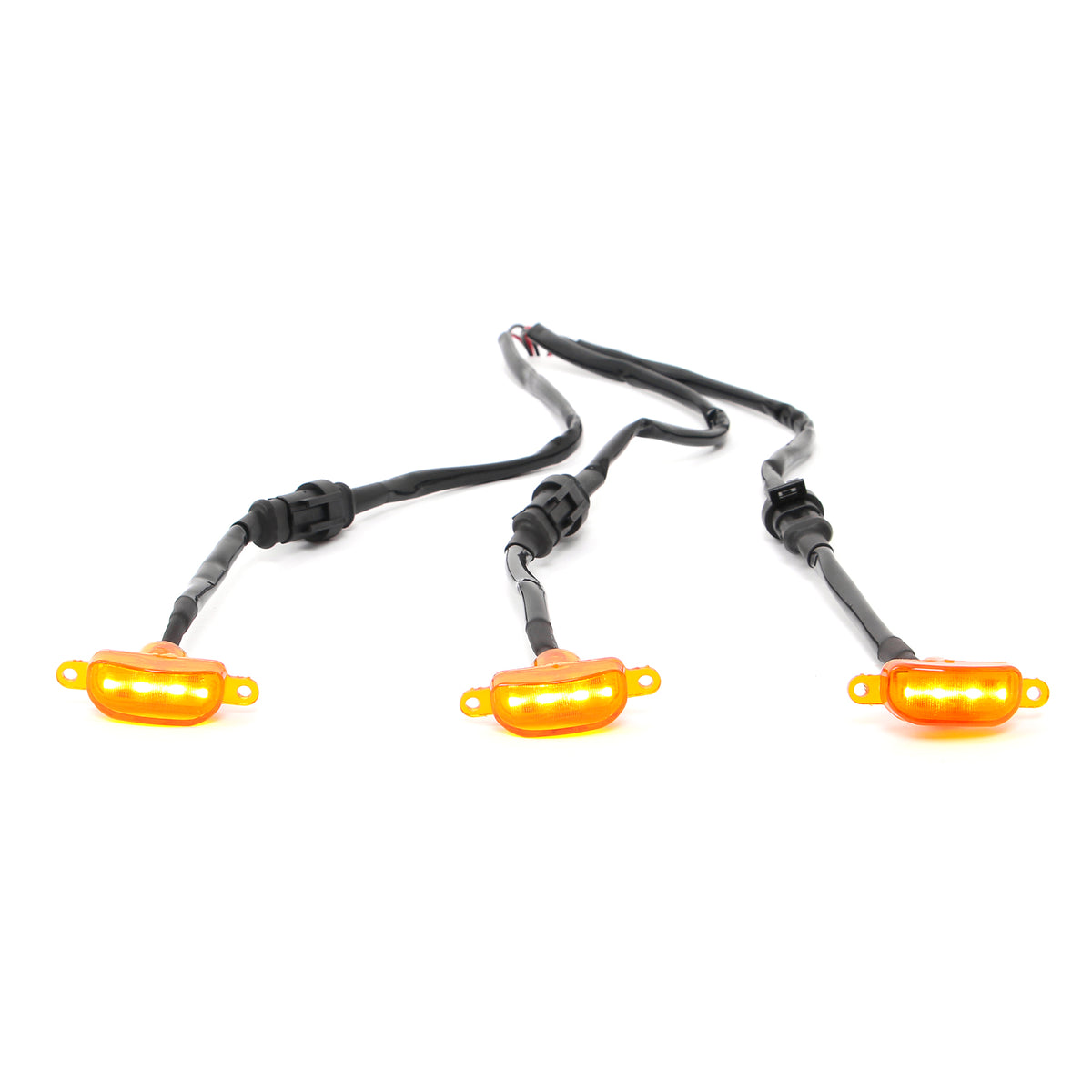 Dodge Ram 1500 2500 3500 3PCS Amber LED Grille Lights W/Wiring Harness
