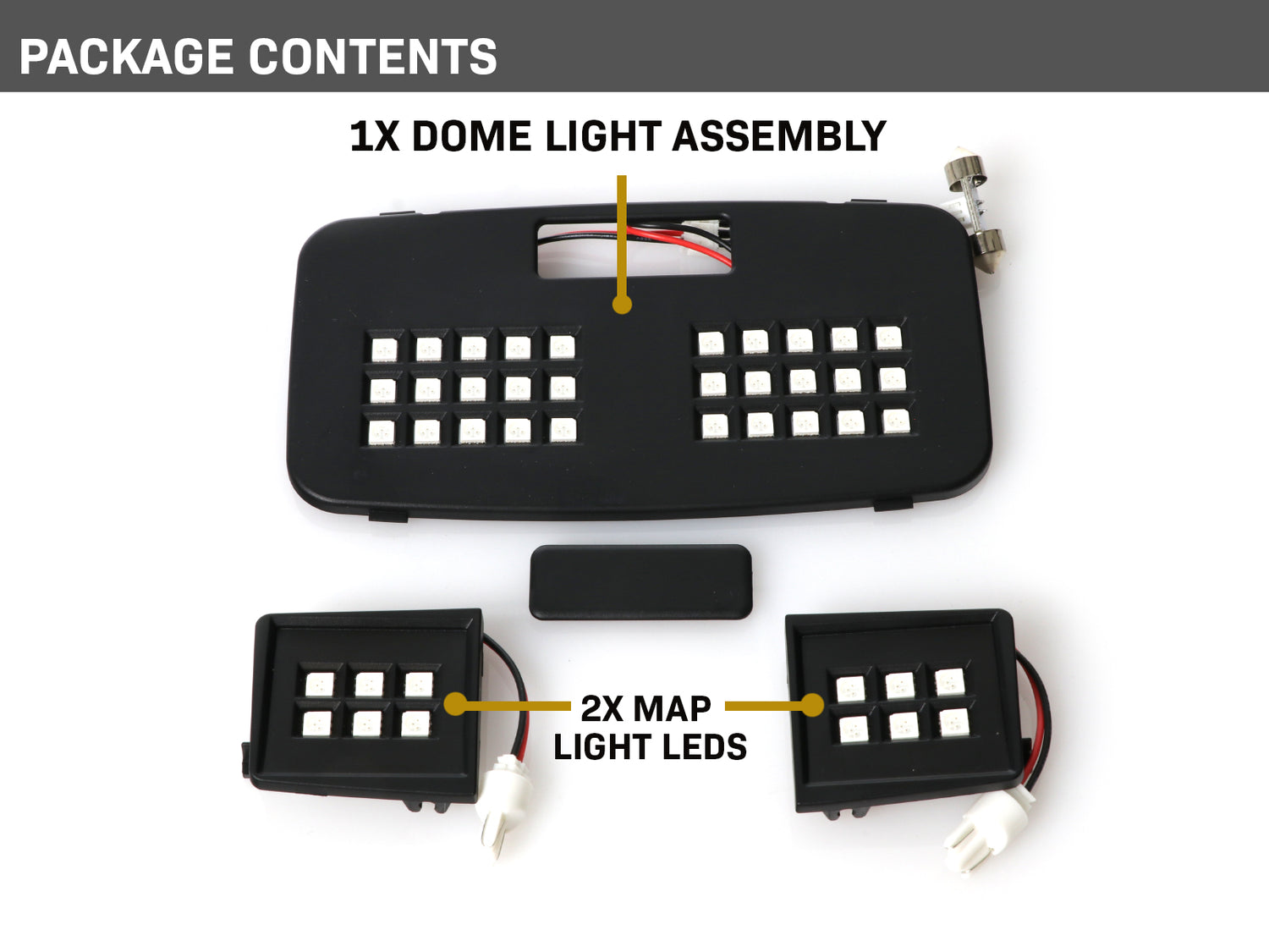 2016-2021 Toyota Tacoma LED Interior Light Kit 3pc White