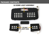 Led Interior Light - Uni A X1 + B X2 = 3pcs - Red For 2016-2021 Toyota Tacoma