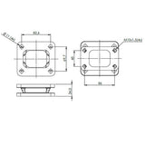 T4 for T3 cast iron flange turbocharger/turbo manifold adapter/conversion