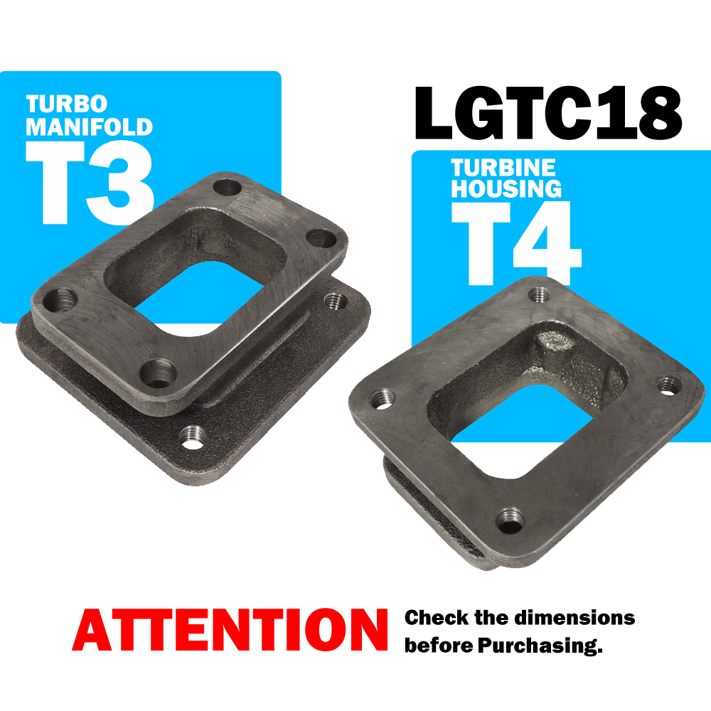 T3 for T4 cast iron flange turbocharger/turbo manifold adapter/conversion