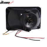Universal 4X6 Square H4 Diamond Cut Style Clear Lens Headlight