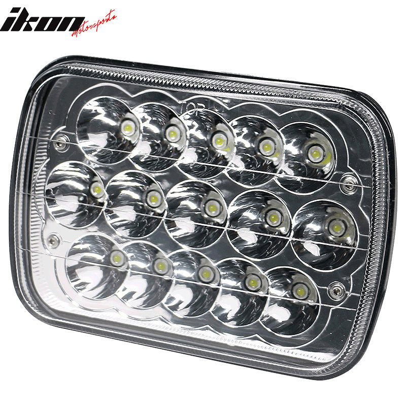 7x6 Inch Full LED Sealed Beam Square Projector Single Piece Headlight
