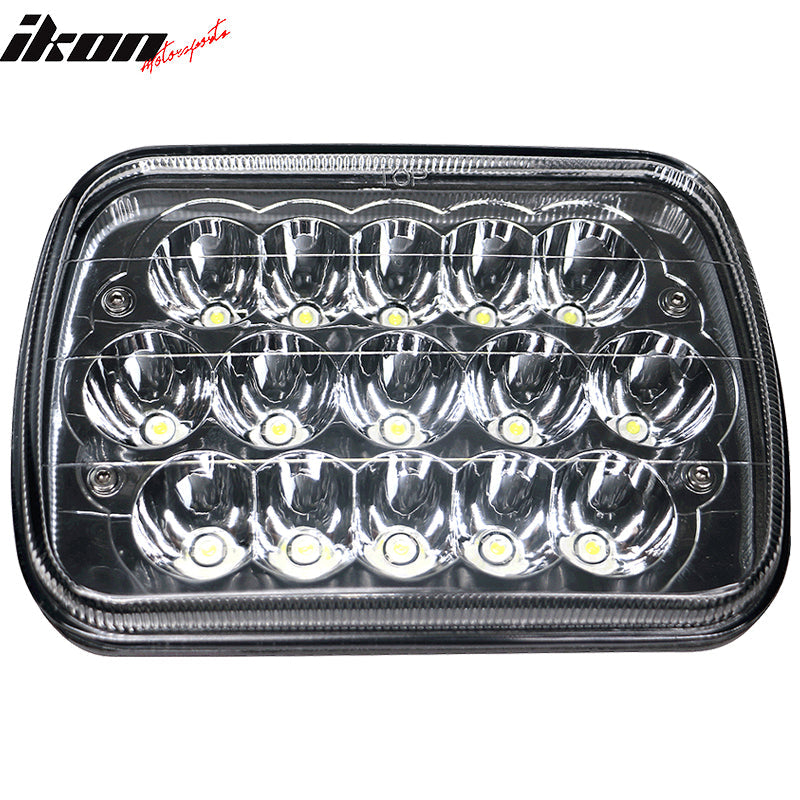 7x6 Inch Full LED Sealed Beam Square Projector Single Piece Headlight