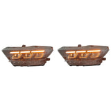 2015-2022 Ford Mustang Shelby 2024 Style Front Bumper Head Lights Lamp