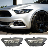 2015-2022 Ford Mustang Shelby 2024 Style Front Bumper Head Lights Lamp