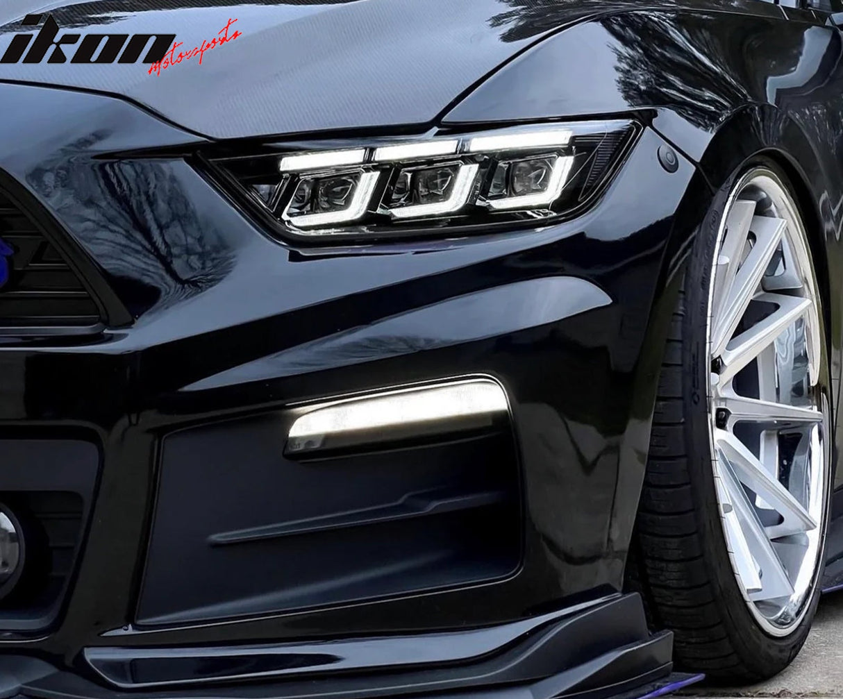 2015-2022 Ford Mustang Shelby 2024 Style Front Bumper Head Lights Lamp