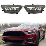 2015-2022 Ford Mustang Shelby 2024 Style Switchback Head Lights Lamp