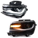 2014-2015 Chevrolet Camaro 6th Gen Style Projector DRL LED Headlights