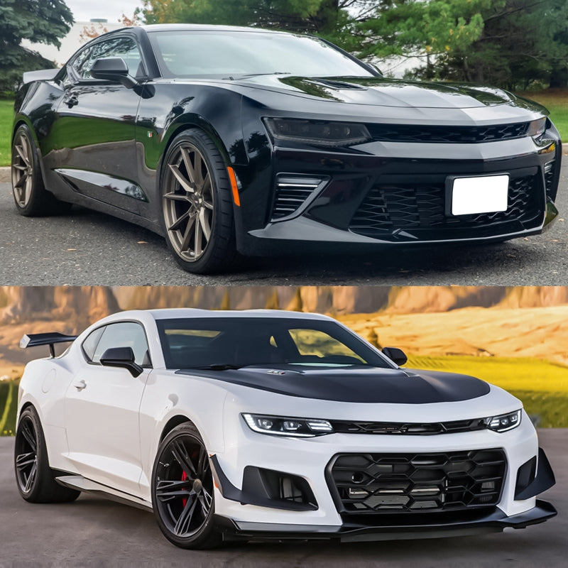 2016-2018 Chevy Camaro Projector DRL LED Headlights Clear Lens Pair