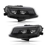 2016-2018 Chevy Camaro Projector DRL LED Headlights Clear Lens Pair