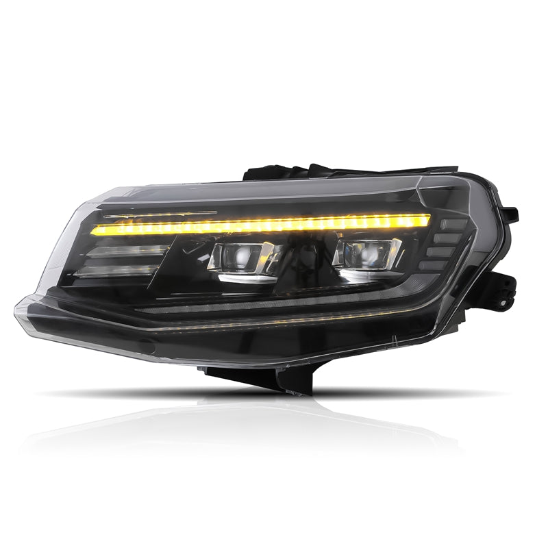 2016-2018 Chevy Camaro Projector DRL LED Headlights Clear Lens Pair