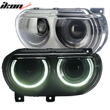 Fits 08-14 Dodge Challenger Headlights w/ Sequentail Dual Beam