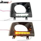 1990-2018 Benz W463 G500 G550 G55 G63 G65 Gloss Black Headlight Bezels