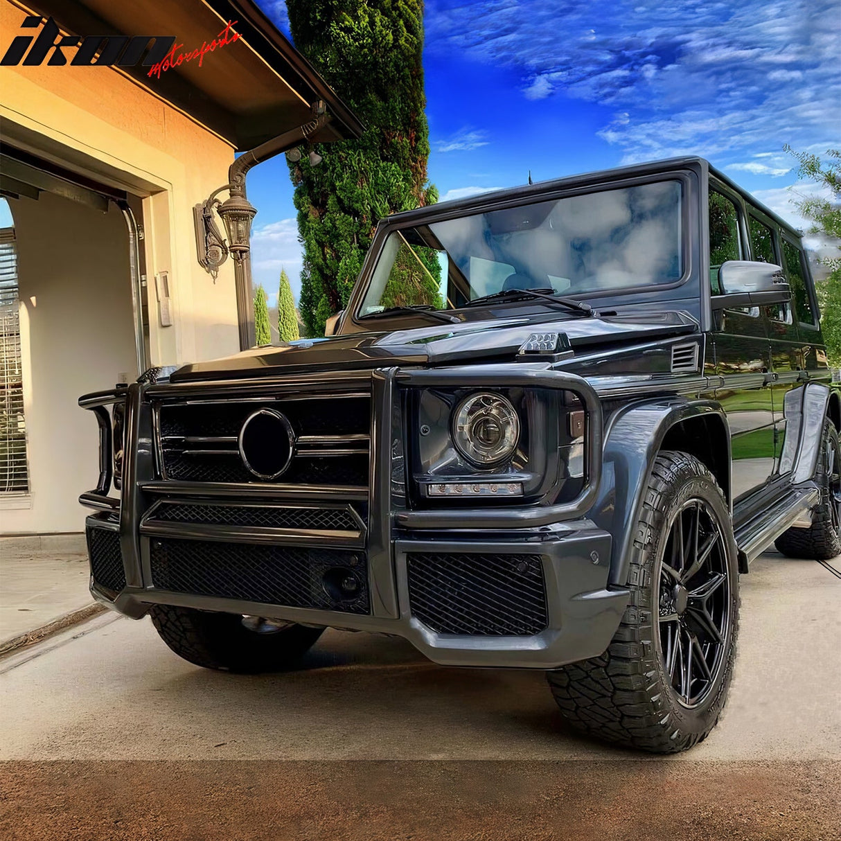 1990-2018 Benz W463 G500 G550 G55 G63 G65 Gloss Black Headlight Bezels