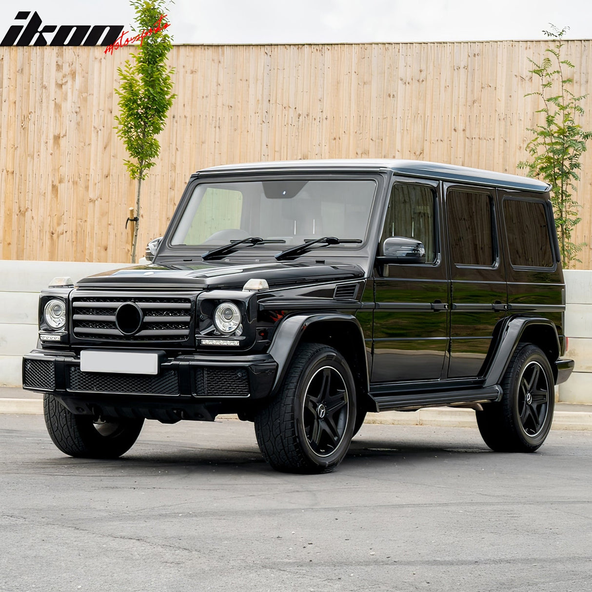 1990-2018 Benz W463 G500 G550 G55 G63 G65 Gloss Black Headlight Bezels