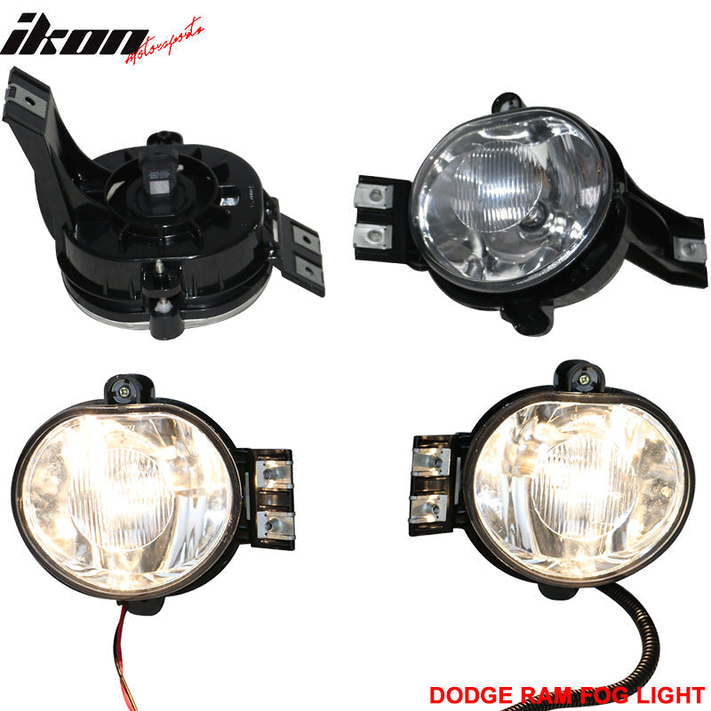 Fits 03-08 Ram Fog Lamp Fog Light Wiring Kit Bulb 9006(HB4) 12V 55W