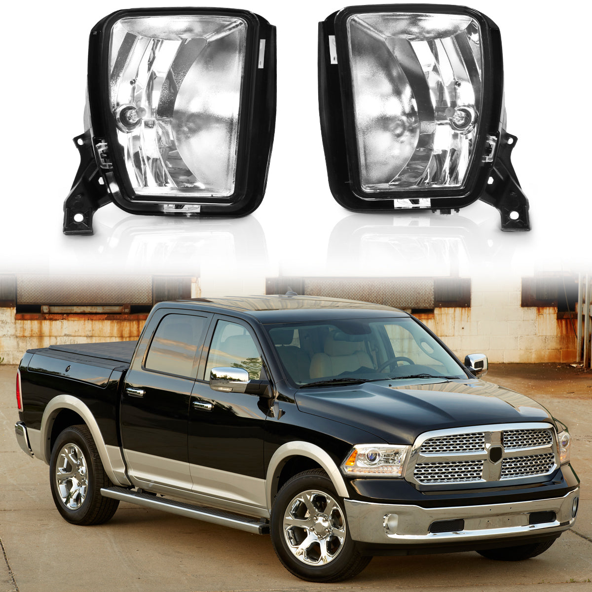 2013-2023 Dodge RAM OE Lens Fog Lights Lamp ABS Polycarbonate