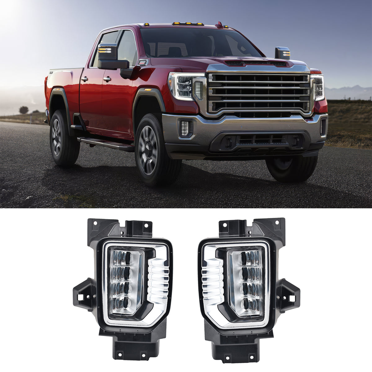 2020-2023 GMC Sierra 2500HD/3500HD Fog Lights Daytime Running LED Lamp