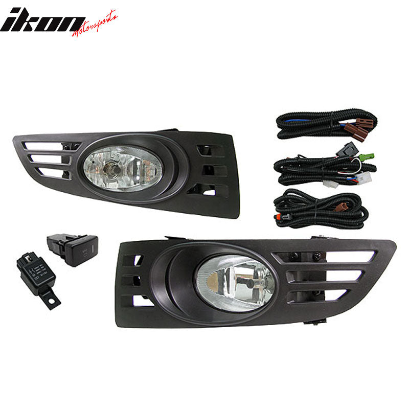 2003-2005 Honda Accord 2Door JDM Clear Lens Fog Lights w/ Switch