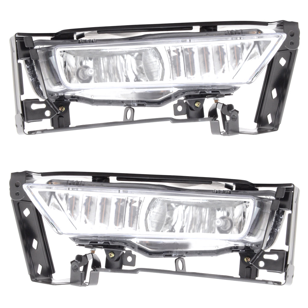 Fits 13-15 Accord Sedan Clear Lens Bumper Driving Fog Lights Bulbs