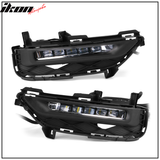 Fits 16-17 Honda Accord Full LED Bumper Fog Lights w/ Switch & Wiring