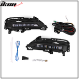 Fits 16-17 Honda Accord Full LED Bumper Fog Lights w/ Switch & Wiring
