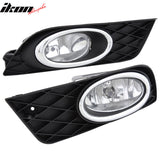 Fits 12-14 Honda Civic 4D & JDM Bumper Jdm Fog Light Lamp Pairs