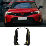 2023-2026 Honda Type R FL5 JDM Front Bumper LED Daytime Running Light PC Smoke Amber LED Fog Lights Pair