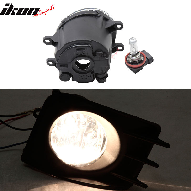 2011-2013  Scion tC Front Clear Fog Lights Driving Lamps Pair + Covers