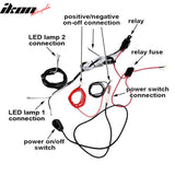 Universal Fog Light Lamp Wiring Harness Kit LED Light Bar Switch Relay