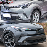 2017-2019 Toyota C-HR Black Housing Clear Lens Fog Lights Kit ABS