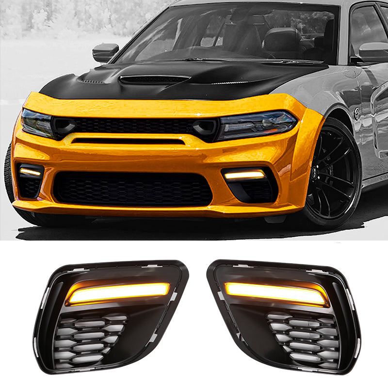 Daytime Running Light Fog Light Cover for Dodge Charger Widebody 2020-2023