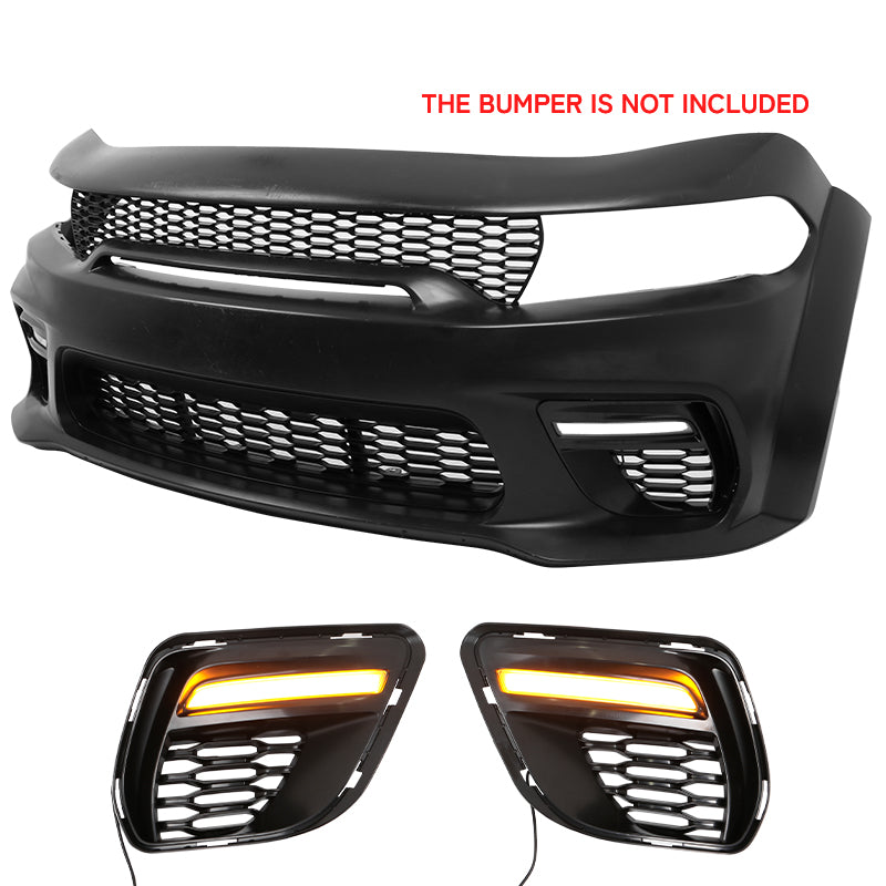 Daytime Running Light Fog Light Cover for Dodge Charger Widebody 2020-2023
